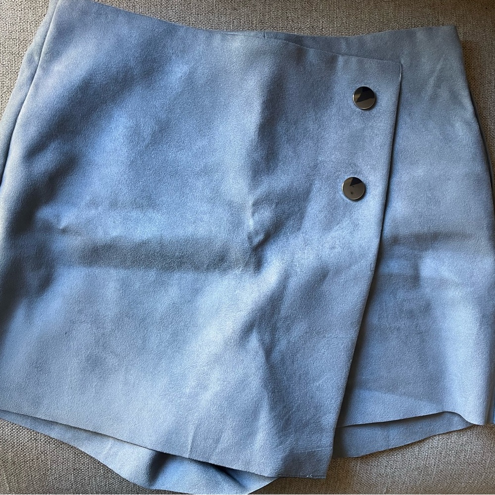 ZARA BASIC Blueish Gray Wrap Skirt